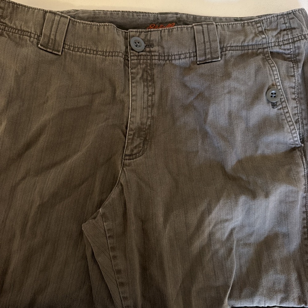 Eddie Bauer Womens 16 Gray Cargo Pants Outdoor LegendWash Cotton
